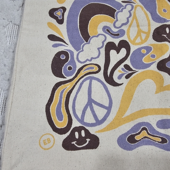 NWT Earthbound hippie psychedelic tote bag - Picture 2 of 5